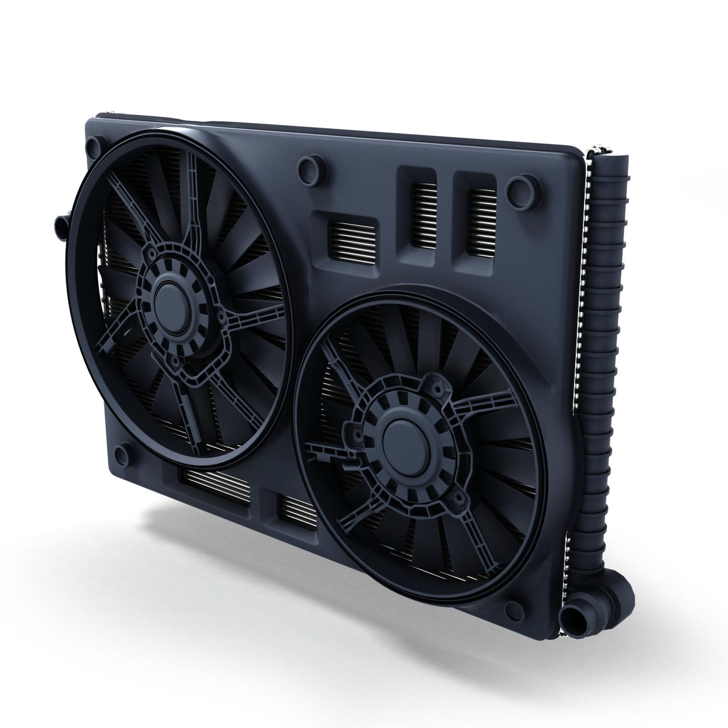 car radiator isolated on white background 3d illustration